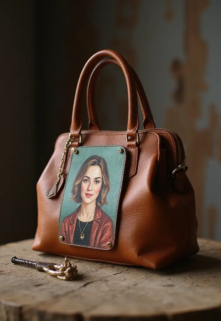 28 Purse Painting Ideas That Make Accessories Pop and Look Cute - 22. Customized Portraits