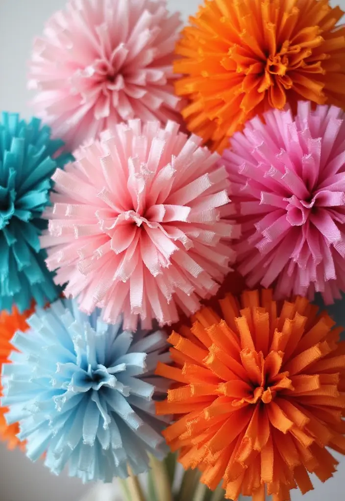 28 Ribbon Craft Ideas That Turn Simple Ribbon Into Beautiful Projects - 13. Ribbon Pom-Poms