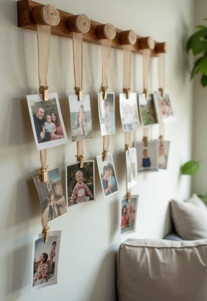 28 Ribbon Craft Ideas That Turn Simple Ribbon Into Beautiful Projects - 15. Ribbon Picture Hanging