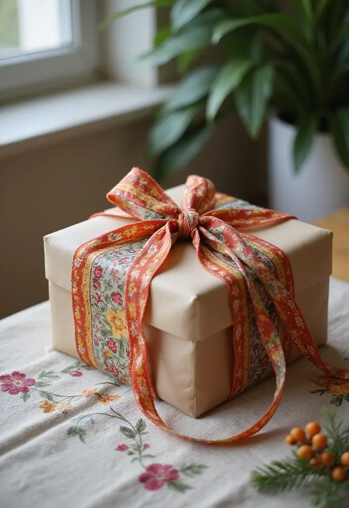 28 Ribbon Craft Ideas That Turn Simple Ribbon Into Beautiful Projects - 22. Ribbon Gift Wrap