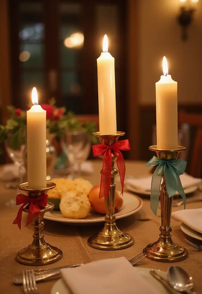 28 Ribbon Craft Ideas That Turn Simple Ribbon Into Beautiful Projects - 23. Ribbon Candle Holders