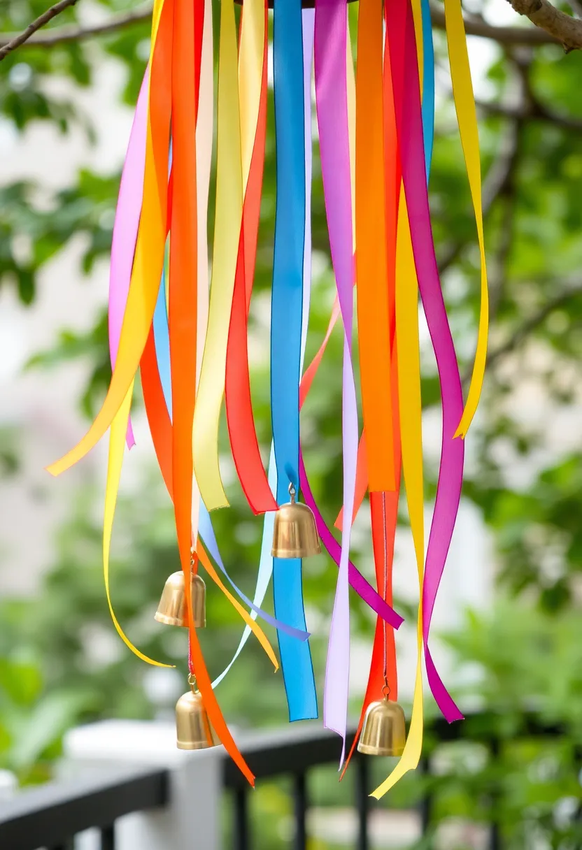 28 Ribbon Craft Ideas That Turn Simple Ribbon Into Beautiful Projects - 28. Ribbon Wind Chimes