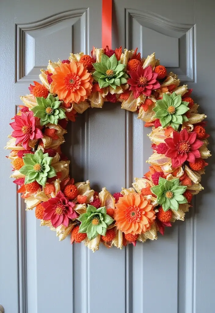 28 Ribbon Craft Ideas That Turn Simple Ribbon Into Beautiful Projects - 3. DIY Ribbon Wreath