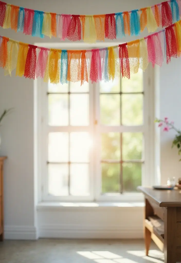 28 Ribbon Craft Ideas That Turn Simple Ribbon Into Beautiful Projects - 4. Ribbon Garland