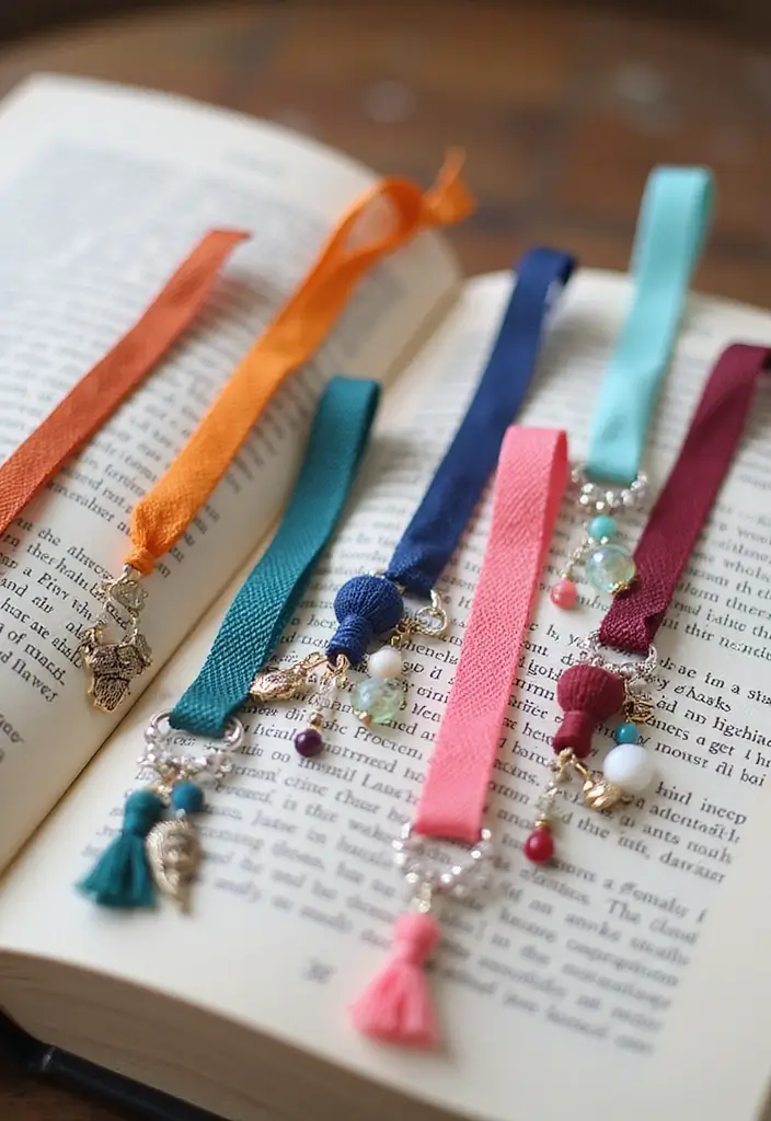 28 Ribbon Craft Ideas That Turn Simple Ribbon Into Beautiful Projects - 9. Ribbon Bookmarks
