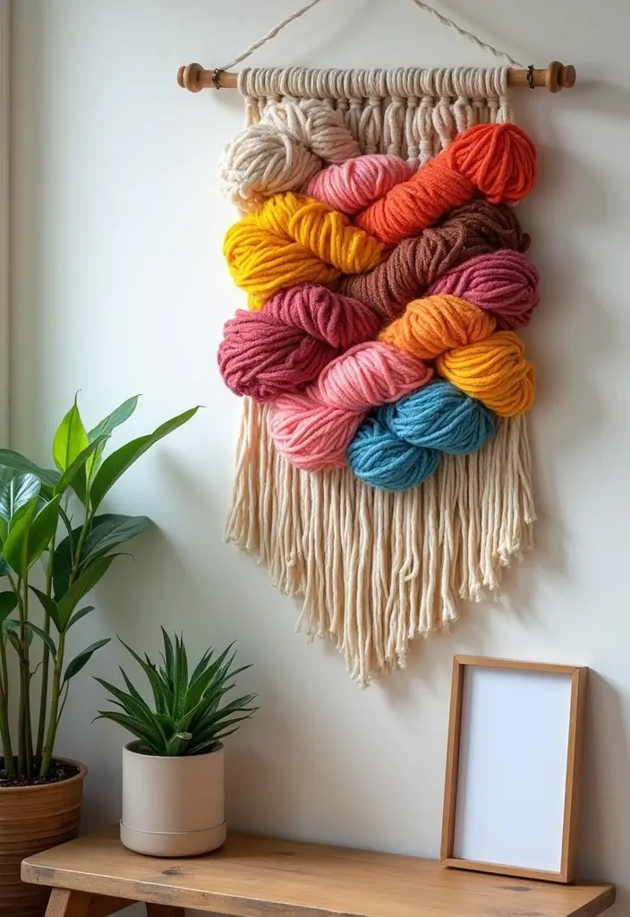 28 Room Craft Ideas That Personalize Your Space Creatively 1 28 Room Craft Ideas That Personalize Your Space Creatively - 1. Colorful Yarn Wall Hangings
