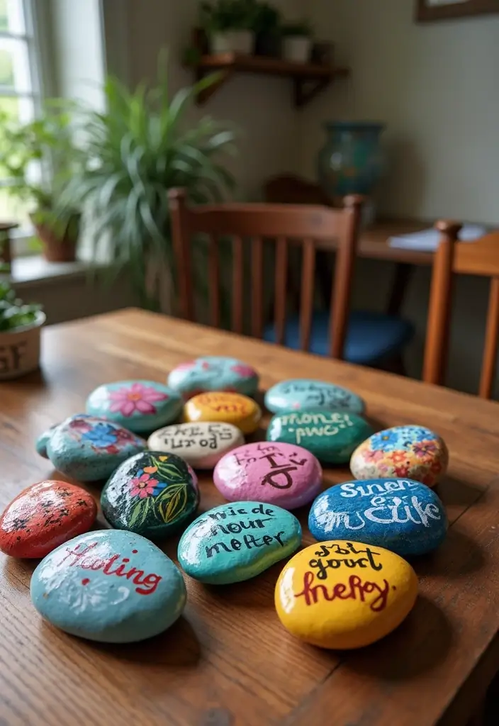 28 Room Craft Ideas That Personalize Your Space Creatively 58 28 Room Craft Ideas That Personalize Your Space Creatively - 10. Painted Rocks as Decor