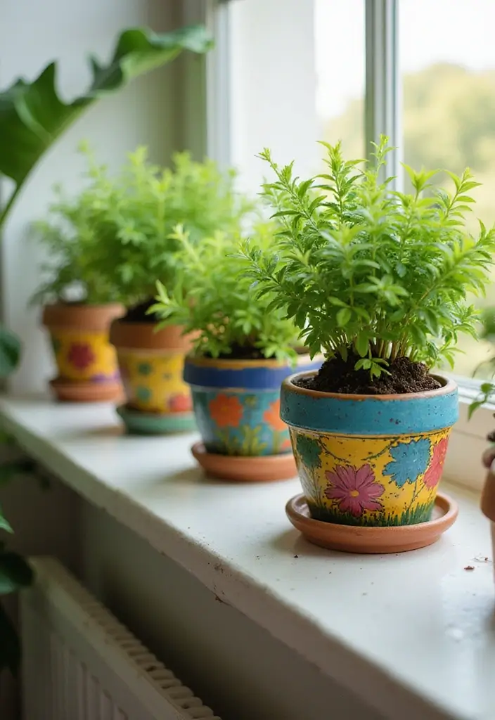 28 Room Craft Ideas That Personalize Your Space Creatively 82 28 Room Craft Ideas That Personalize Your Space Creatively - 14. Hand-Painted Plant Pots