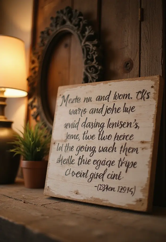 28 Room Craft Ideas That Personalize Your Space Creatively 55 28 Room Craft Ideas That Personalize Your Space Creatively - 9. Decorative Wooden Signs