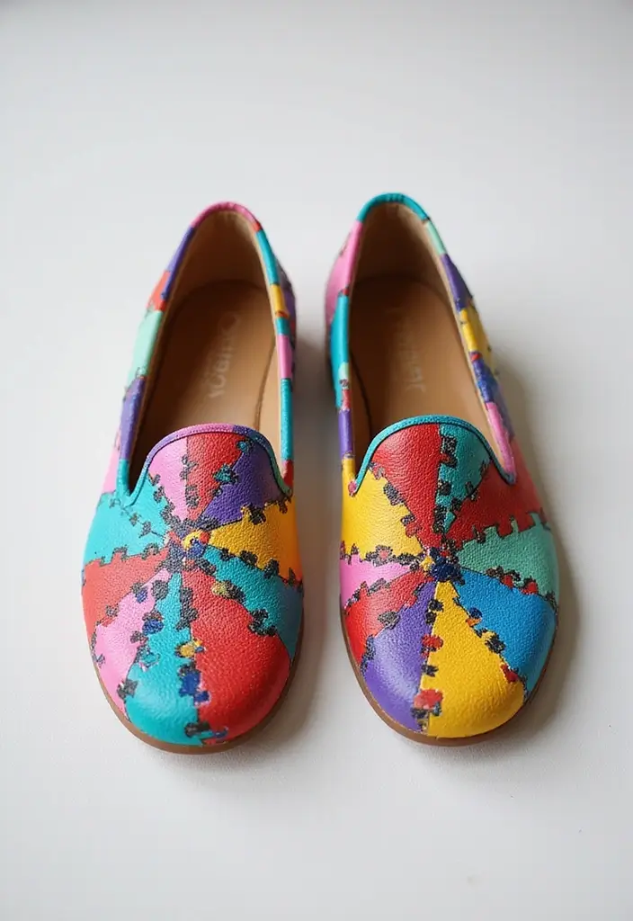 28 Shoe Painting Ideas That Instantly Upgrade Your Footwear and Stand Out - 4. Abstract Art for Endless Creativity