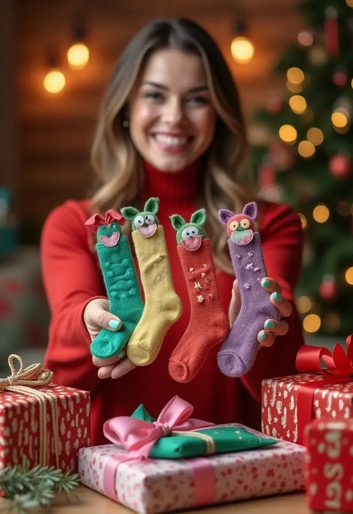 28 Socks Decoration Ideas That Turn Ordinary Socks Into Creative Fashion - 10. Sock Gift Tags