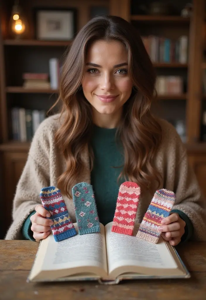 28 Socks Decoration Ideas That Turn Ordinary Socks Into Creative Fashion - 13. Sock Bookmarks for Readers