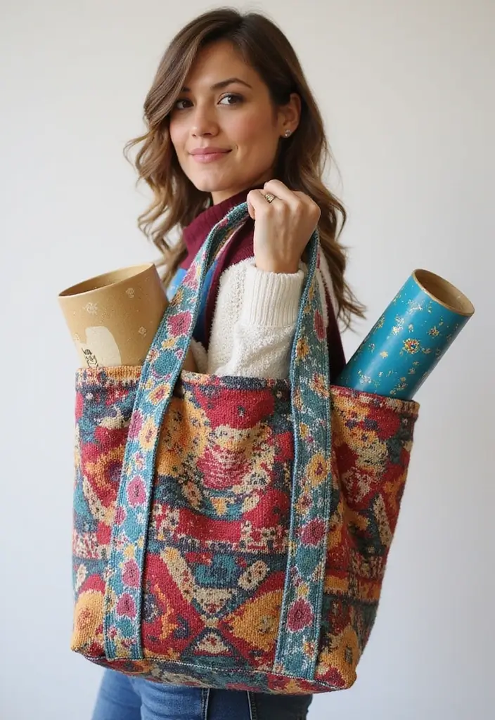 28 Socks Decoration Ideas That Turn Ordinary Socks Into Creative Fashion - 18. Sock Totes for Shopping Style