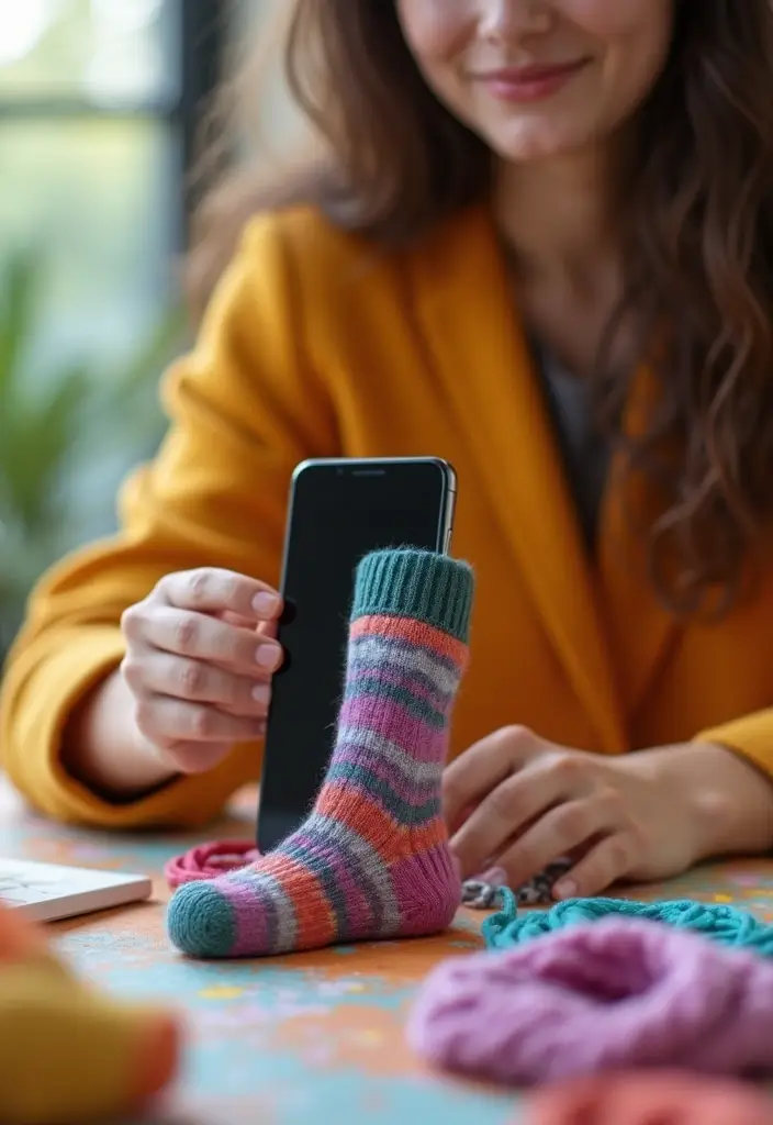 28 Socks Decoration Ideas That Turn Ordinary Socks Into Creative Fashion - 19. Sock Phone Holders for Convenience