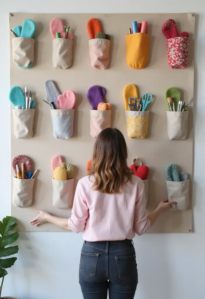 28 Socks Decoration Ideas That Turn Ordinary Socks Into Creative Fashion - 4. Sock Pocket Organizers