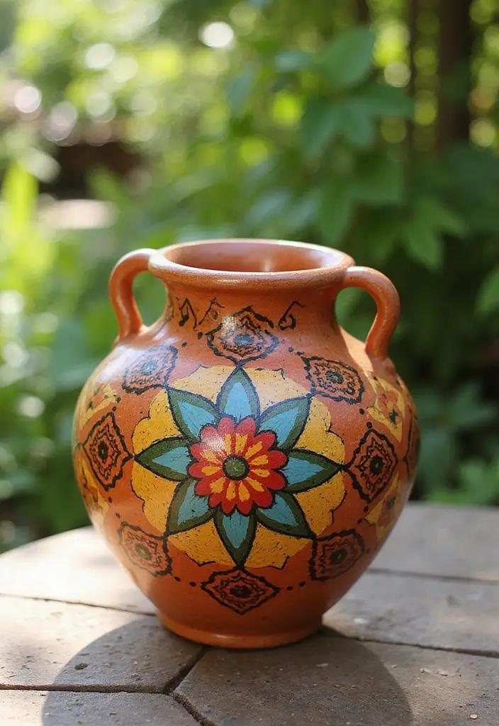 28 Terracotta Pot Painting Ideas That Bring Life and Style to Your Garden - 2. Geometric Patterns for a Modern Touch