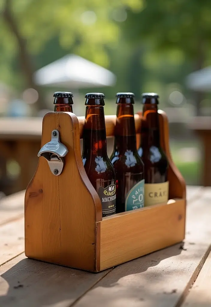 28 Thoughtful and Fun Father’s Day Craft Ideas for Home Decor - 10. DIY Beer Caddy