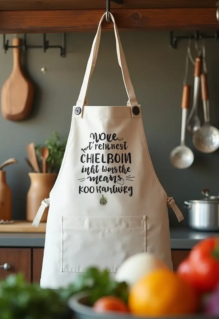 28 Thoughtful and Fun Father’s Day Craft Ideas for Home Decor - 15. Custom Apron