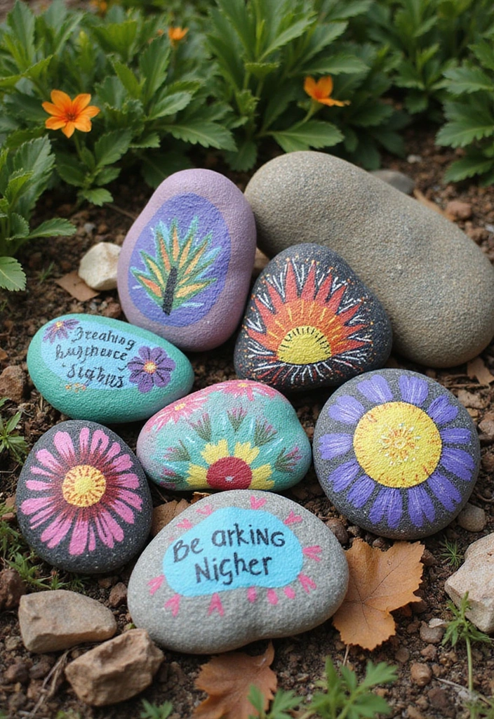 28 Thoughtful and Fun Father’s Day Craft Ideas for Home Decor - 16. Hand-painted Rocks