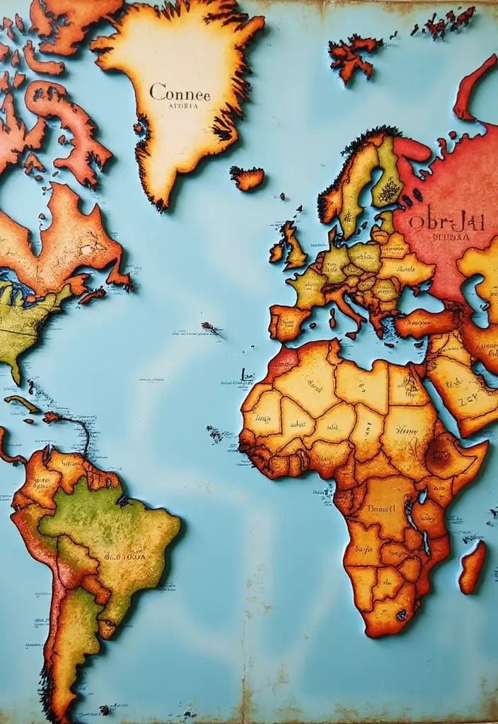 28 Thoughtful and Fun Father’s Day Craft Ideas for Home Decor - 17. DIY Map Art