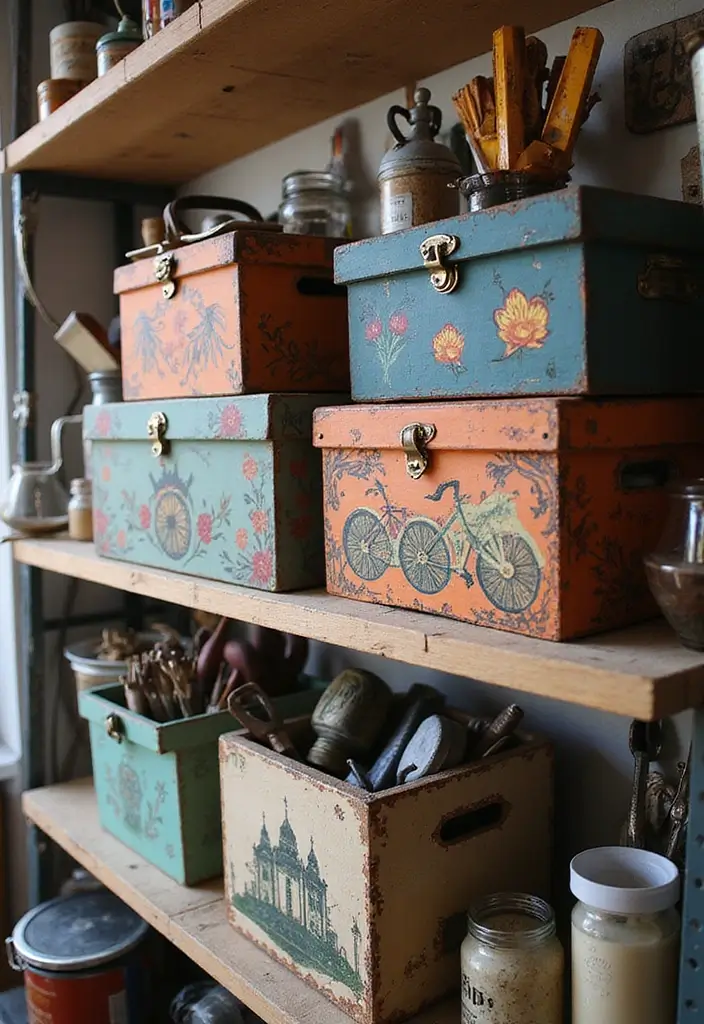 28 Thoughtful and Fun Father’s Day Craft Ideas for Home Decor - 19. Painted Storage Boxes