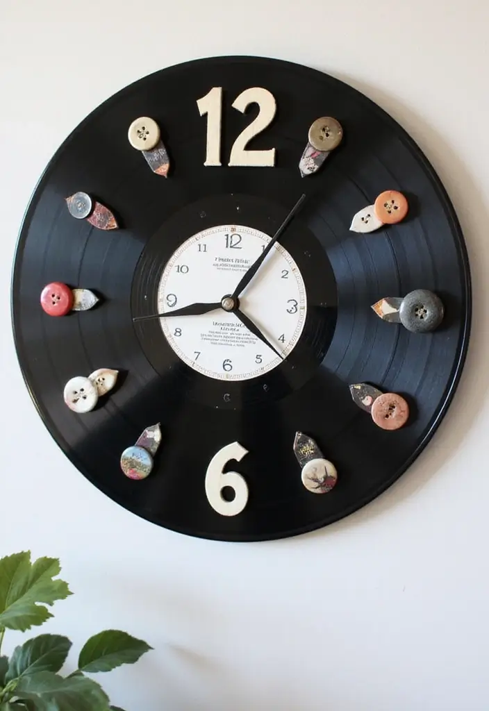 28 Thoughtful and Fun Father’s Day Craft Ideas for Home Decor - 21. Handmade Wall Clock