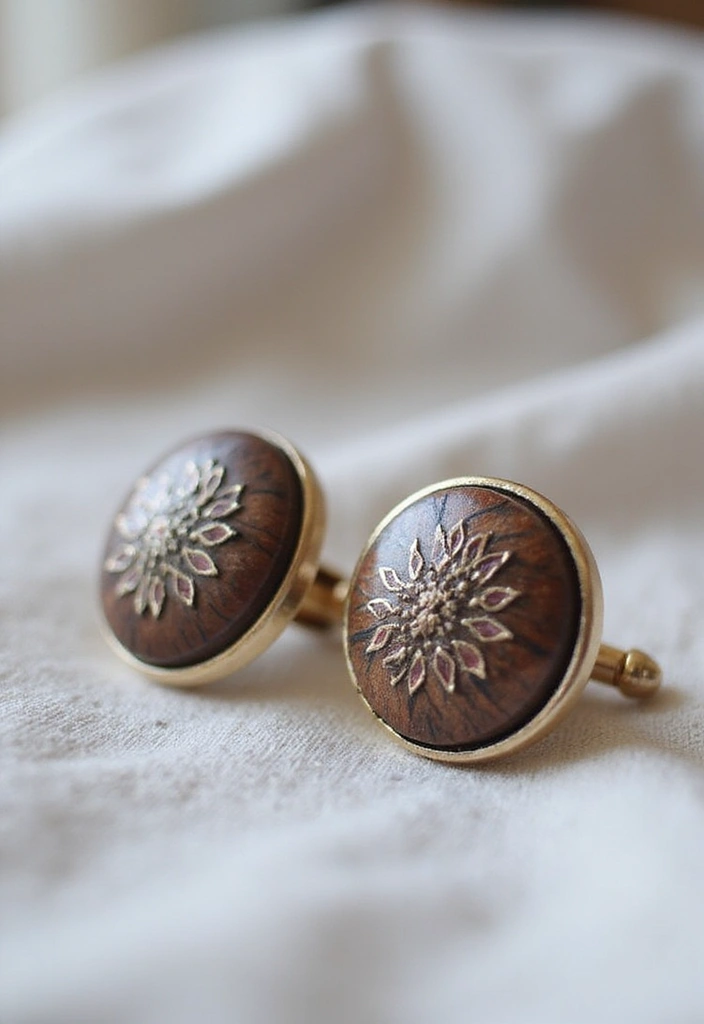 28 Thoughtful and Fun Father’s Day Craft Ideas for Home Decor - 22. DIY Cufflinks