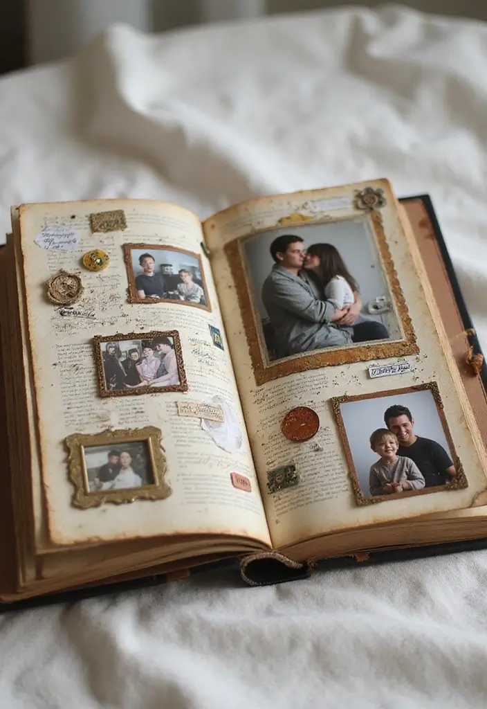 28 Thoughtful and Fun Father’s Day Craft Ideas for Home Decor - 23. Father’s Day Scrapbook