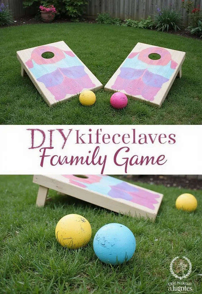 28 Thoughtful and Fun Father’s Day Craft Ideas for Home Decor - 25. Outdoor Family Game Set