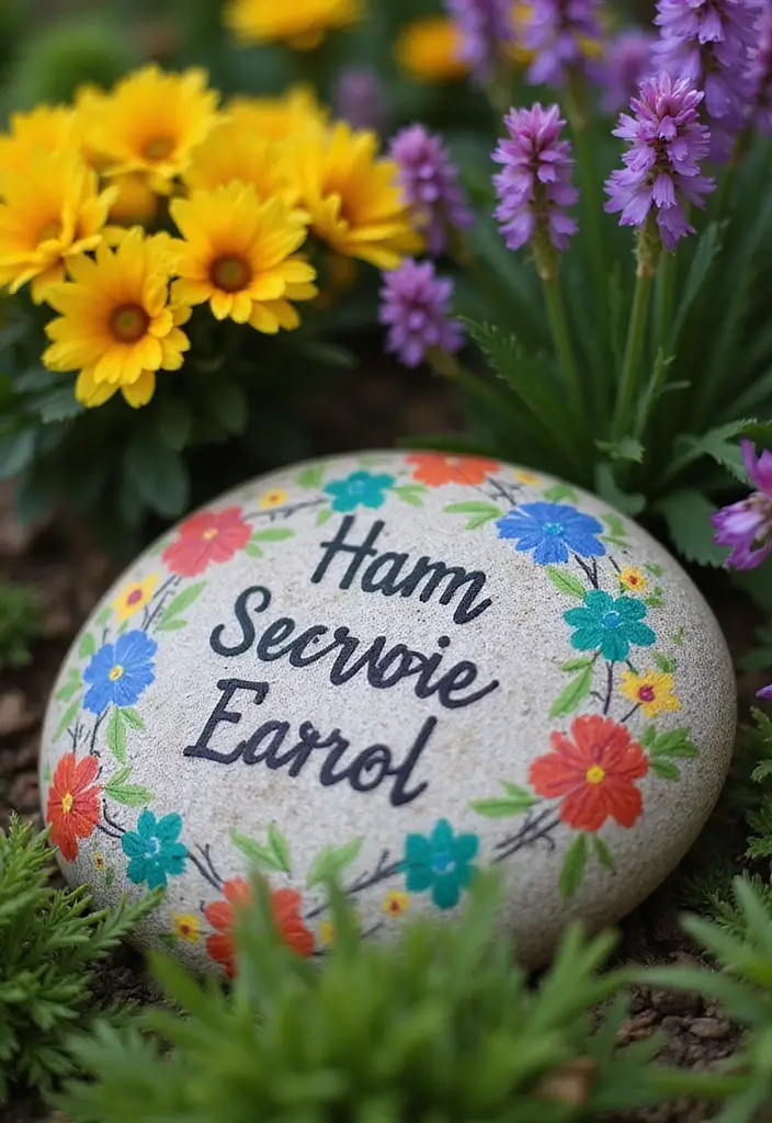 28 Thoughtful and Fun Father’s Day Craft Ideas for Home Decor - 6. Father’s Day Garden Stone