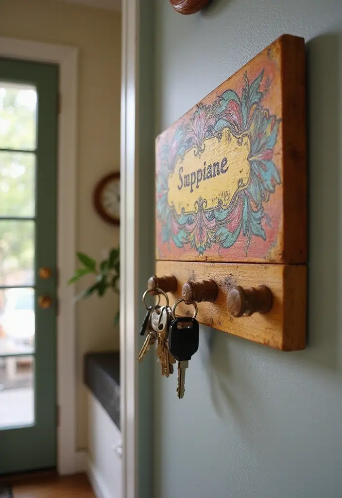 28 Thoughtful and Fun Father’s Day Craft Ideas for Home Decor - 9. Personalized Key Holder