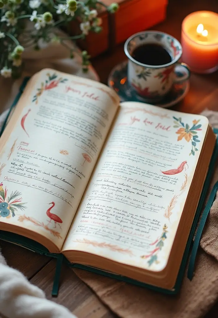 28 Valentines Journal Ideas That Are Sweet Fun and Personalized - 17. Monthly Check-in Pages