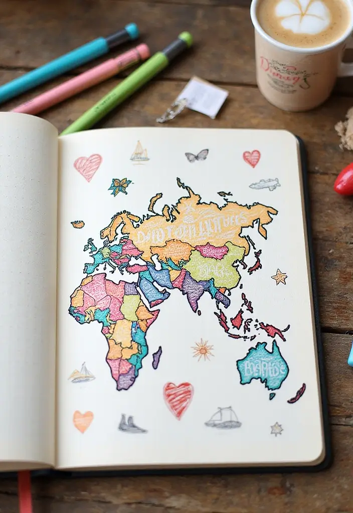 28 Valentines Journal Ideas That Are Sweet Fun and Personalized - 4. Future Adventures Map