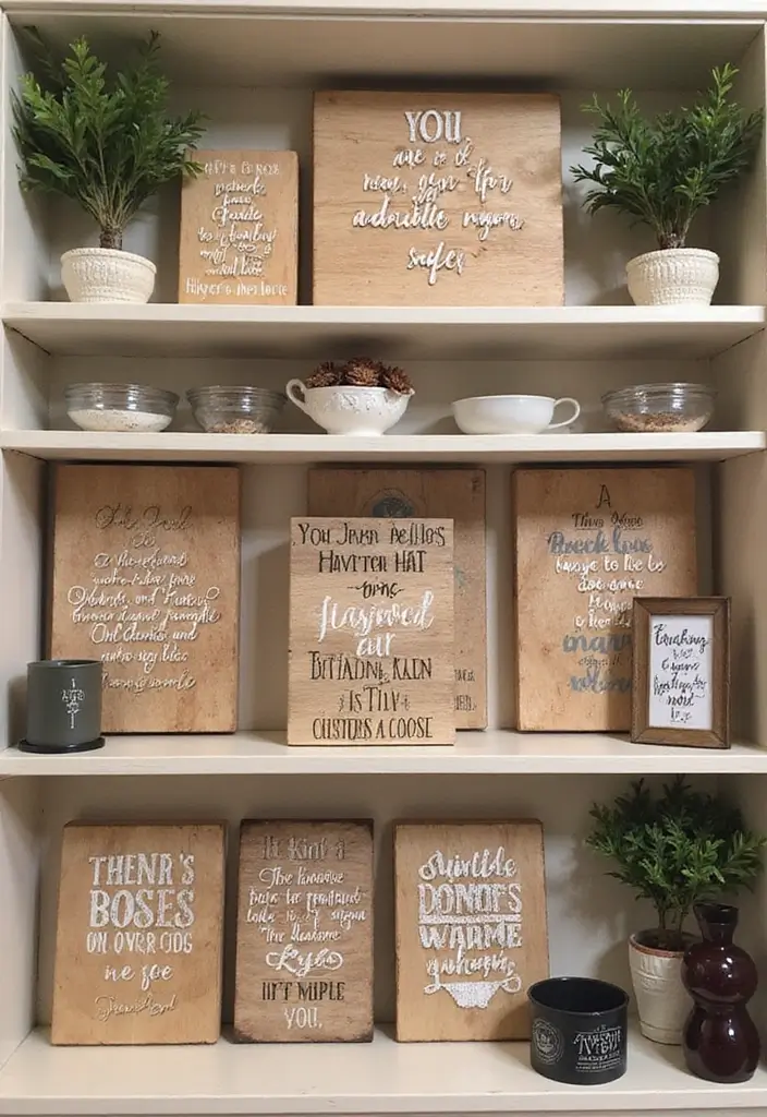 28 Wood Letter Painting Ideas That Personalize Your Space Beautifully - 12. Inspirational Quotes