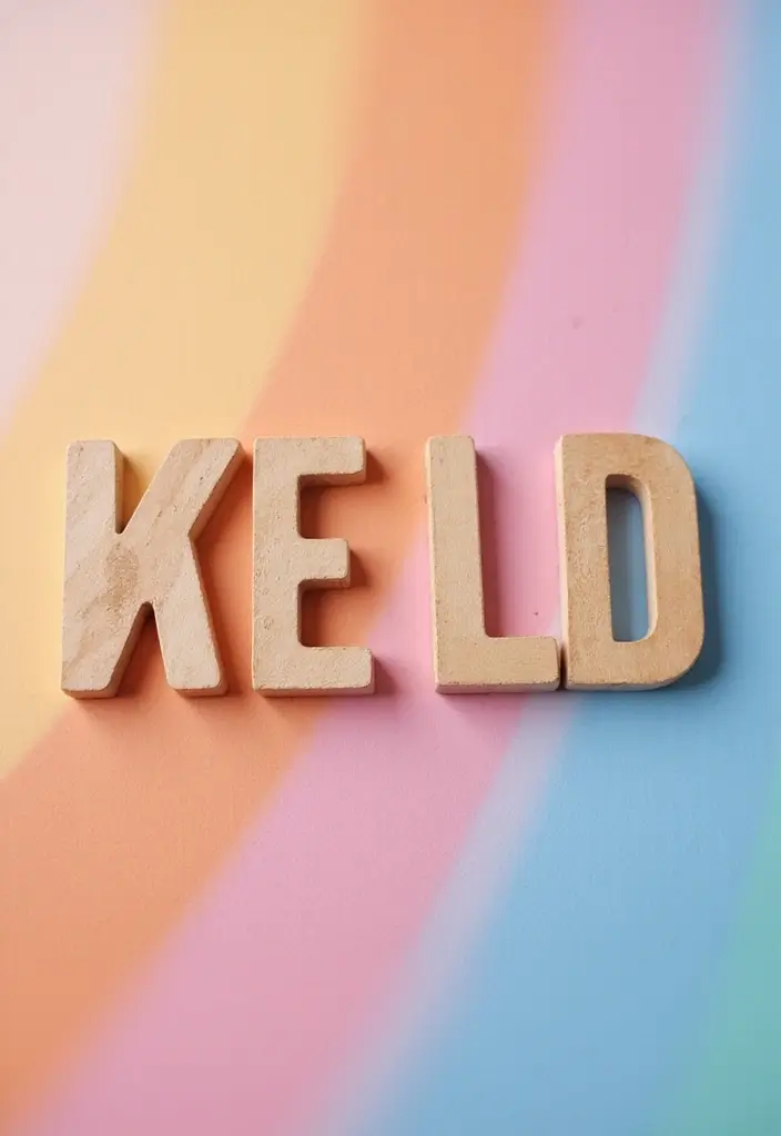 28 Wood Letter Painting Ideas That Personalize Your Space Beautifully - 9. Ombre Effect Letters