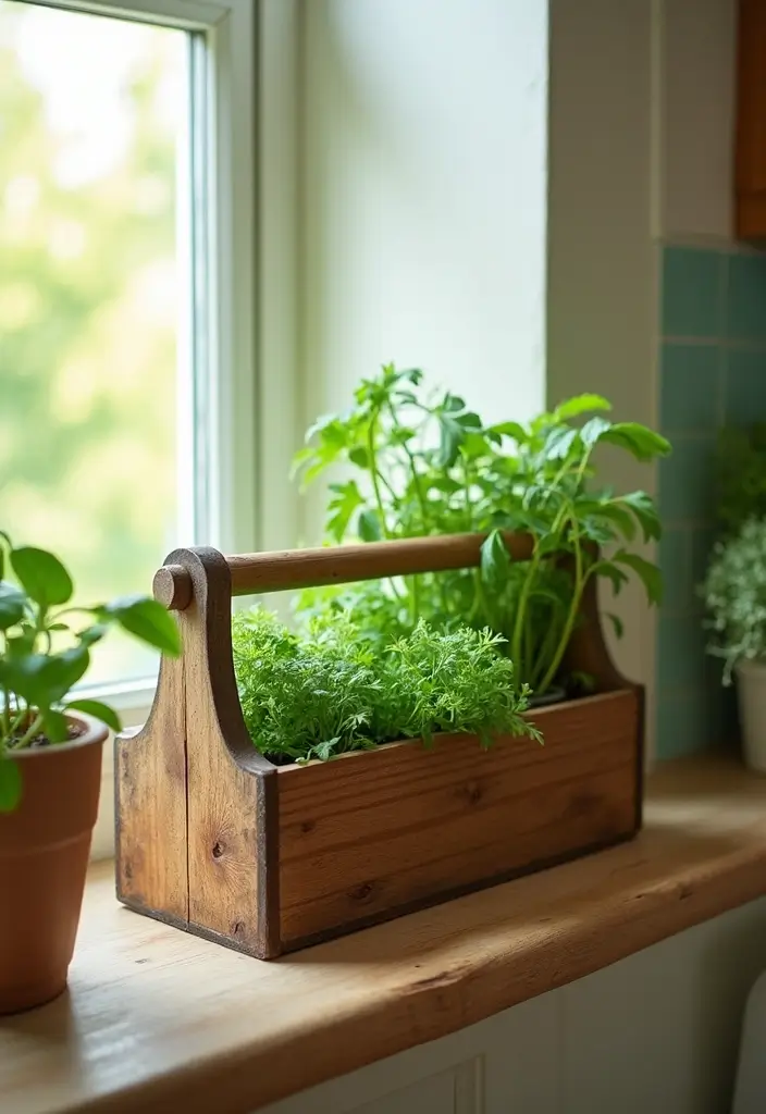 28 Wooden Tool Box Ideas That Are Practical and Stylish 8 28 Wooden Tool Box Ideas That Are Practical and Stylish - 2. Rustic Herb Planter Box