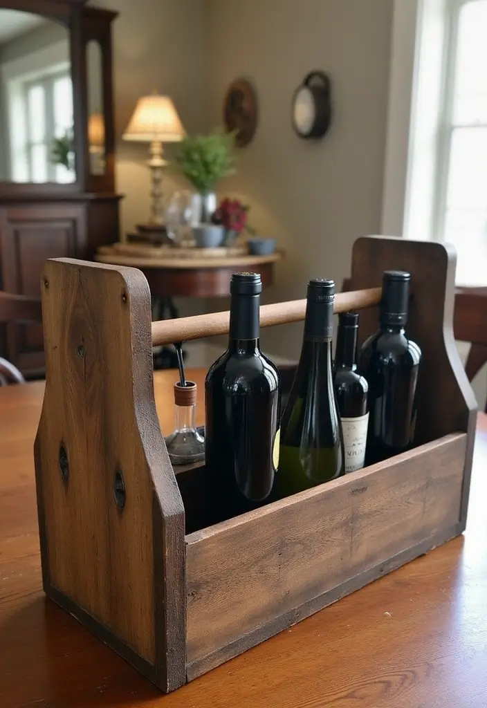 28 Wooden Tool Box Ideas That Are Practical and Stylish 128 28 Wooden Tool Box Ideas That Are Practical and Stylish - 20. Wine Bottle Holder