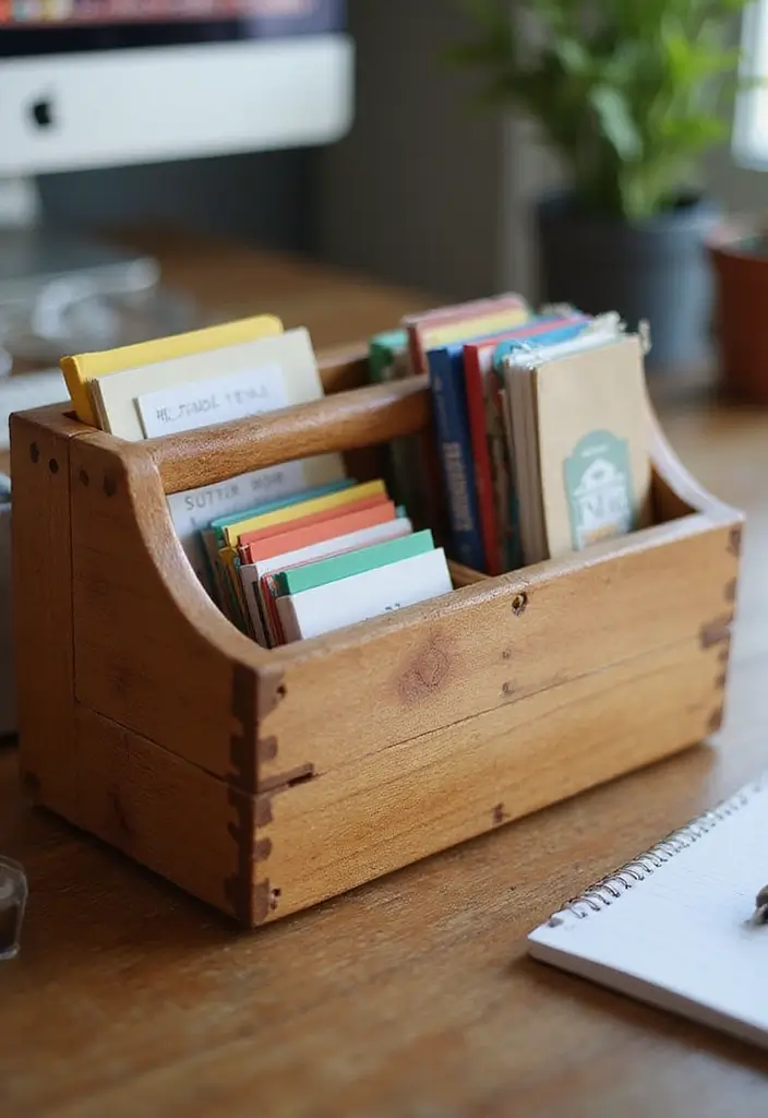 28 Wooden Tool Box Ideas That Are Practical and Stylish 22 28 Wooden Tool Box Ideas That Are Practical and Stylish - 4. Desk Organizer Delight