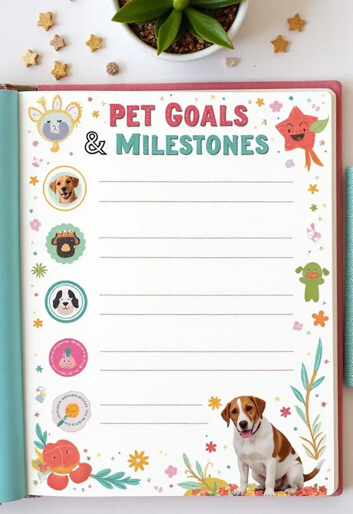 29 Animal Journal Ideas That Are Fun, Creative, and Adorable - 14. Pet Goals and Milestones