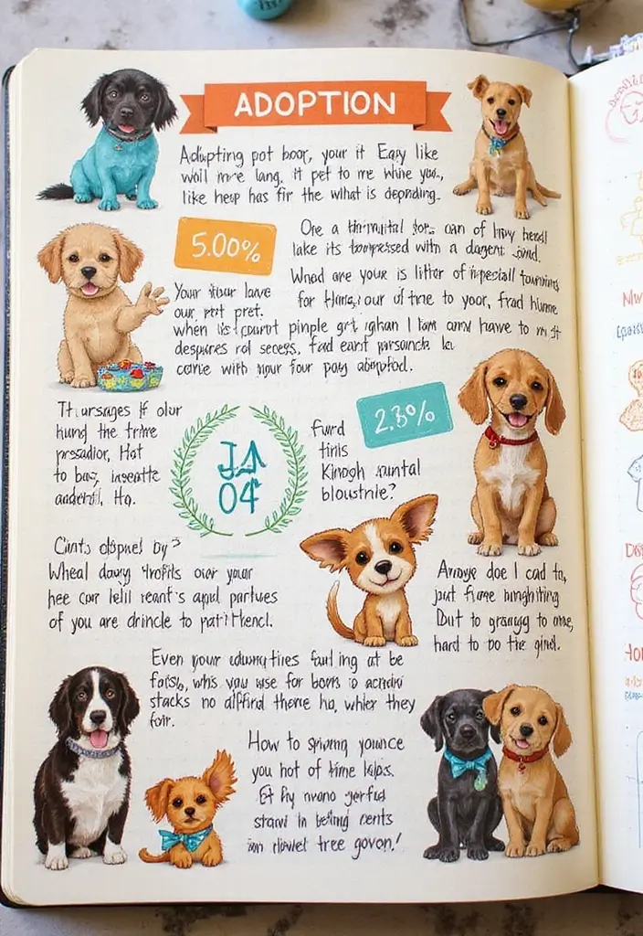 29 Animal Journal Ideas That Are Fun, Creative, and Adorable - 26. Adopt, Don't Shop Awareness Page