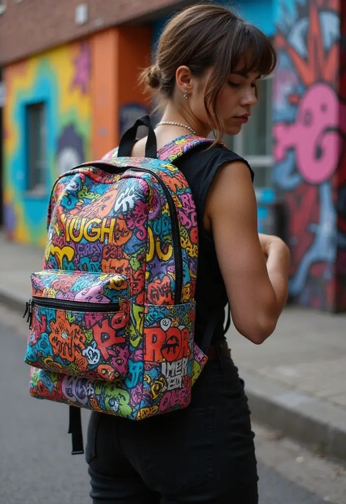 29 Backpack Painting Ideas To Stand Out At School - 10. Pop Culture Icons