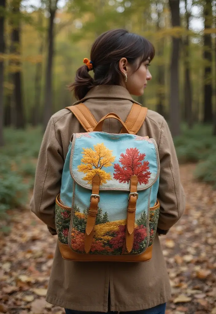 29 Backpack Painting Ideas To Stand Out At School - 18. Seasonal Themes