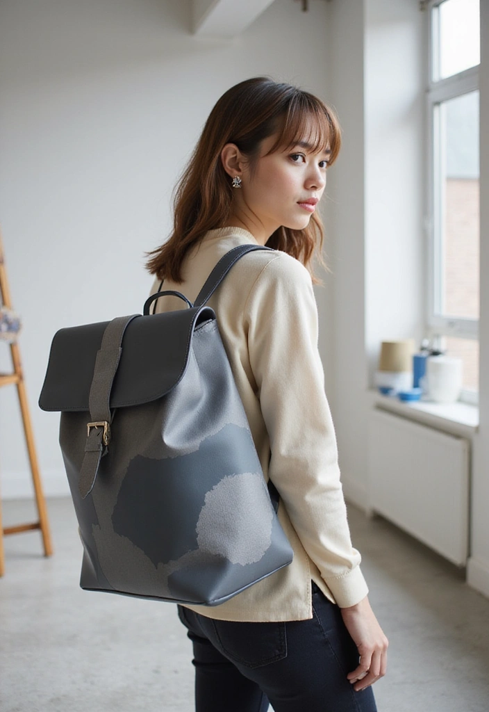 29 Backpack Painting Ideas To Stand Out At School - 19. Minimalist Designs