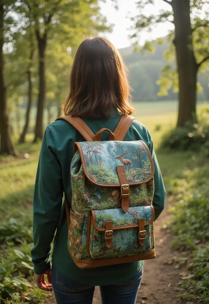 29 Backpack Painting Ideas To Stand Out At School - 8. Wildlife Wonders