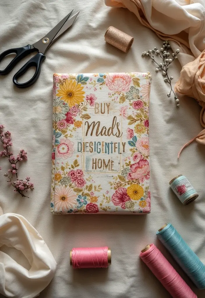 29 Beautiful Journal Ideas That Are Inspiring, Creative, and Aesthetic 15 29 Beautiful Journal Ideas That Are Inspiring, Creative, and Aesthetic - 3. Upcycled Fabric Cover Journal