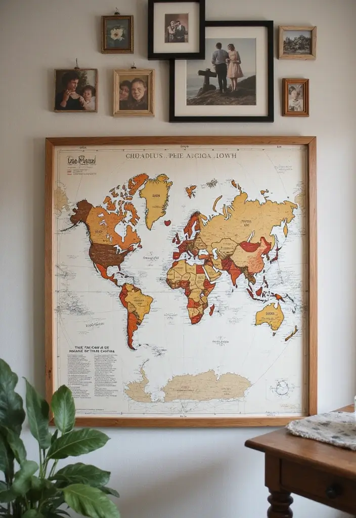 29 Birthday Craft Ideas For Boyfriend That Are Cute and Thoughtful - 18. DIY Love Map