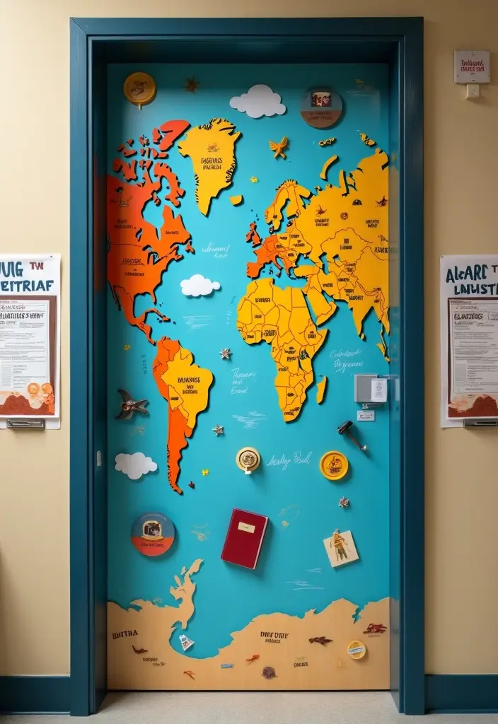 29 Class Door Decoration Ideas That Make Your Classroom Fun and Welcoming - 23. Adventure Awaits