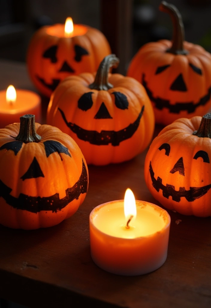 29 Cute Couple Pumpkin Painting Ideas That Are Fun Romantic and Unique - 1. Classic Jack-o'-Lantern Faces