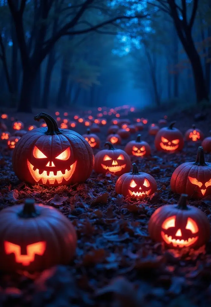 29 Cute Couple Pumpkin Painting Ideas That Are Fun Romantic and Unique - 12. Glow-in-the-Dark Pumpkins