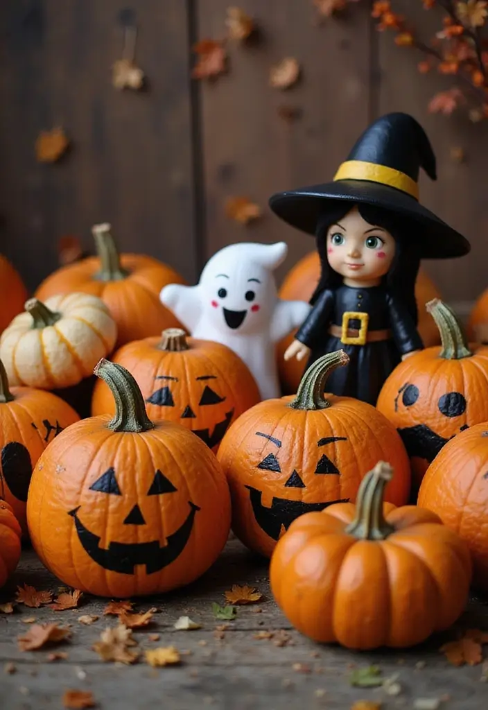 29 Cute Couple Pumpkin Painting Ideas That Are Fun Romantic and Unique - 20. Halloween Characters